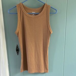 Sonoma Tan Fitted Sleeveless Tank Top